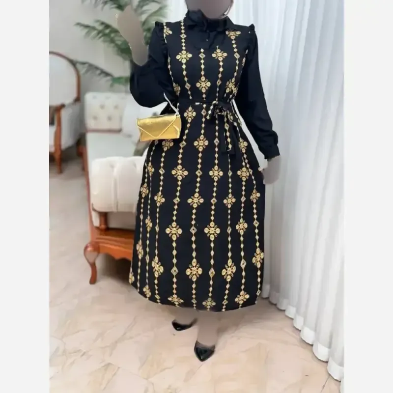 پیراهن طلاکوب ستاره زنانه جنس اسکادا رنگبندی متنوع سایز بزرگ - تصویر 6
