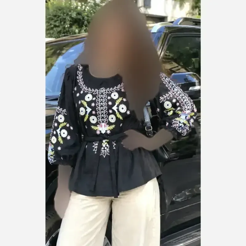 تونیک چاپی رنگی آرامش جنس شانتون درجه یک فری سایز - تصویر 9