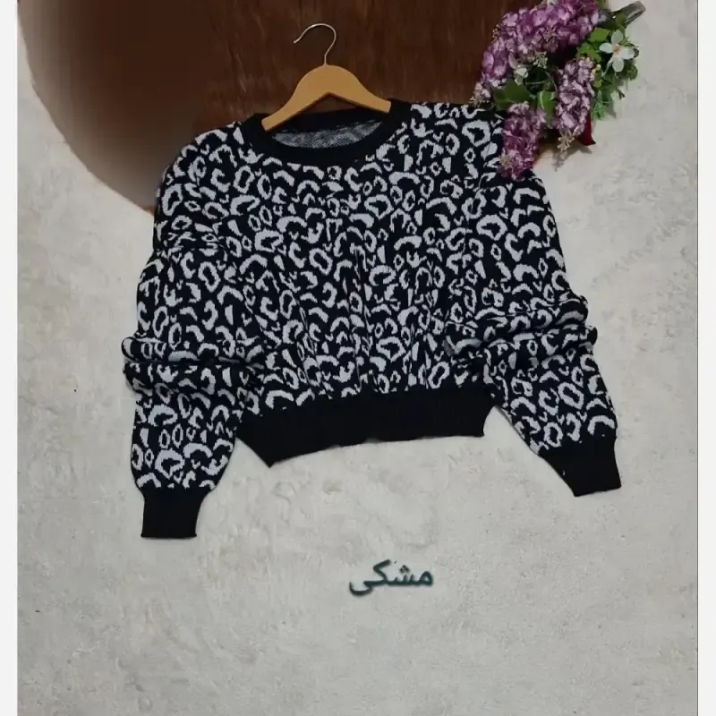 کراپ بافت پلنگی زنانه آکریل فری سایز - تصویر 7