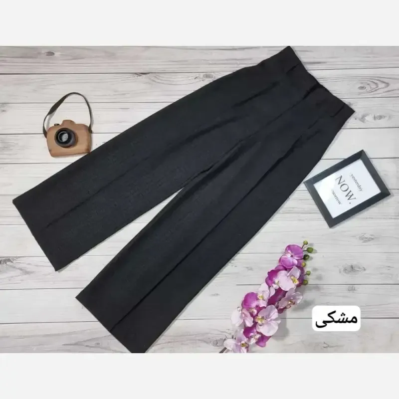 شلوار صوفیا مدل بگ زنانه جنس صوفیا شانتون دیپلمات رنگ بندی متنوع سایز 38 تا 48 - تصویر 9