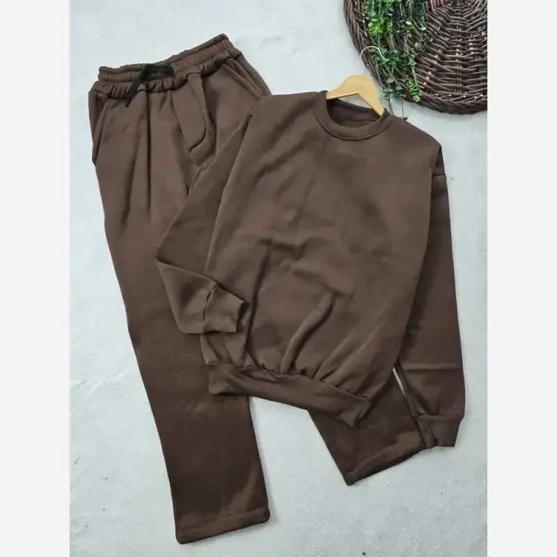 ست هودی و شلوار اسپرت دورس توکرکی جیبدار فری سایز - تصویر 6