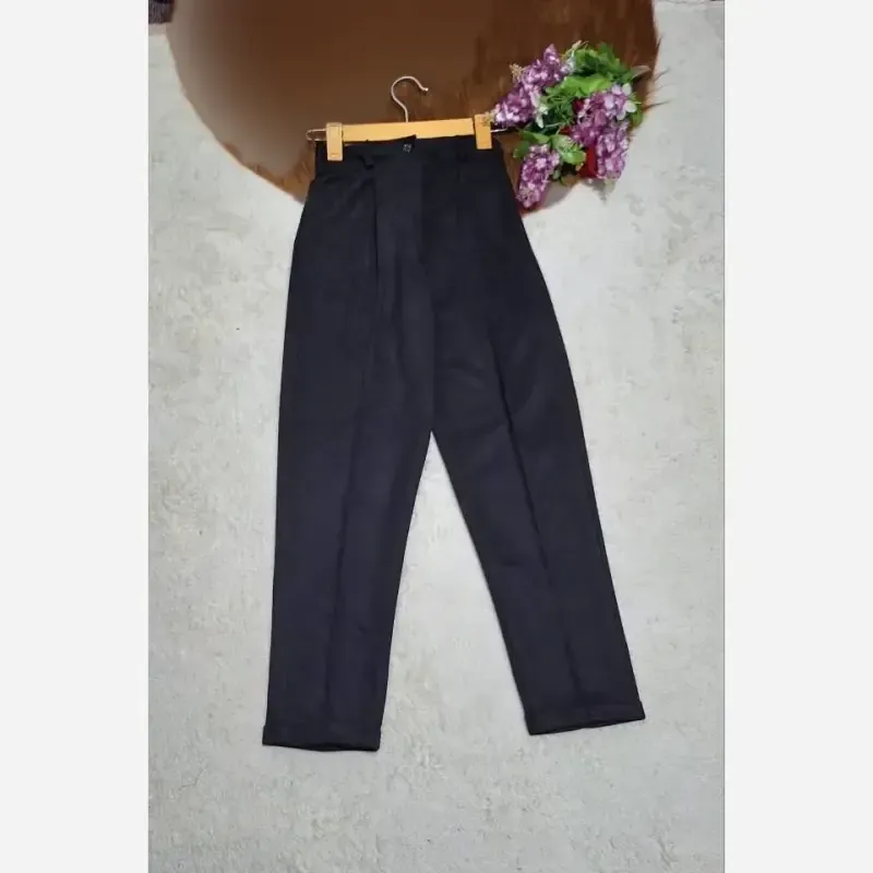 شلوار بغل چاک سوییت مخملی مشکی زنانه سایز 40 تا 46 - تصویر 2
