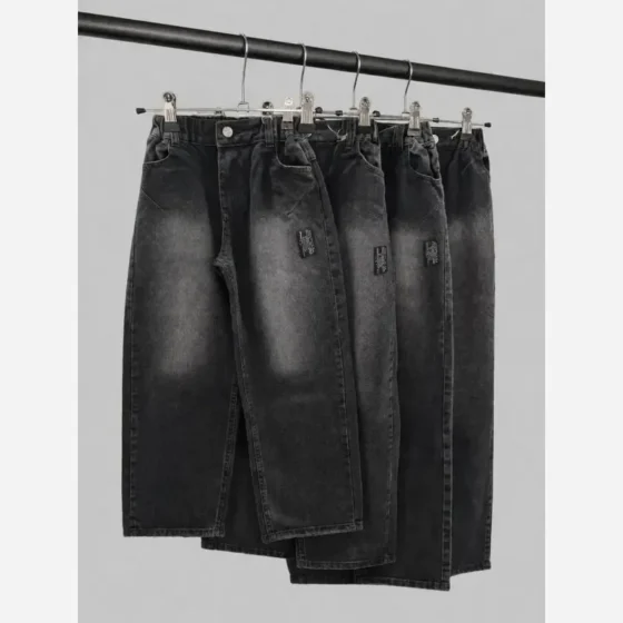 شلوار جین بچگانه نیم بگ بالونی سایز 7 تا 14 سال با کیفیت بالا