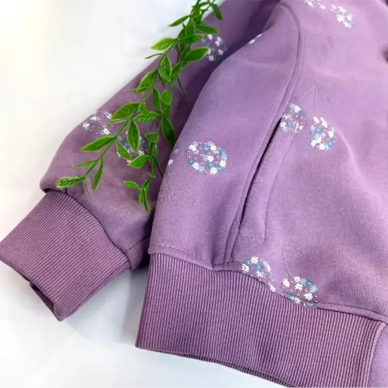 سوییشرت پاییزه بچگانه دخترانه طرح گیلاسی دورس ترک مناسب 7 تا 12 سال - تصویر 3