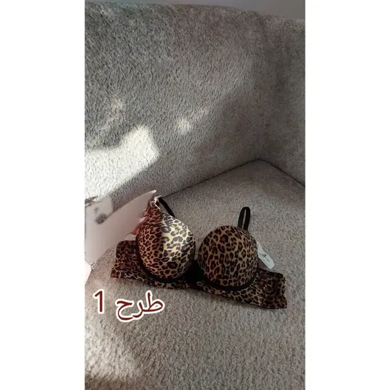 سوتین اسفنجی طرح پلنگی نیم جک ماساژوری کمر گنی وارداتی - تصویر 2