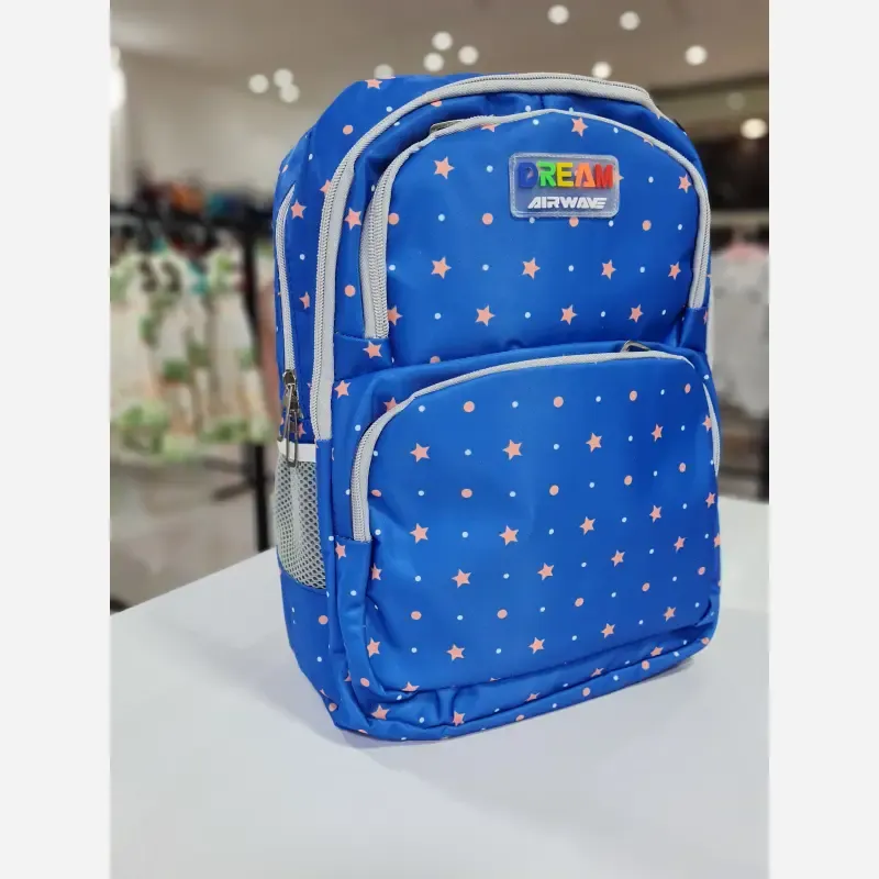 کوله پشتی بچگانه ضد آب آبی طرح ستاره مدرسه و مهدکودک - تصویر 3