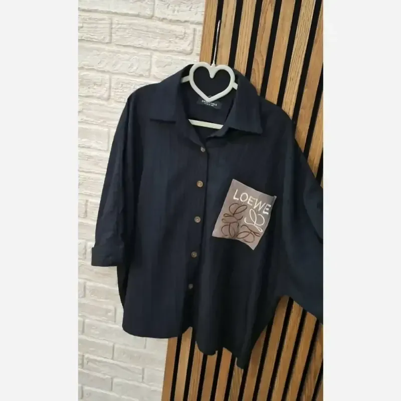 شومیز زنانه مدل هانا جنس کرپ آیوا فری سایز 38 تا 56 - تصویر 7