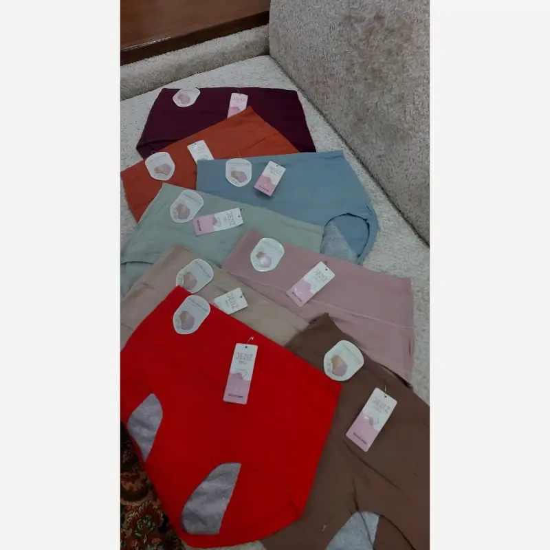 شورتکس زنانه نخی مودال فاق بلند ضد حساسیت سایز فری 38 تا 48 - تصویر 5