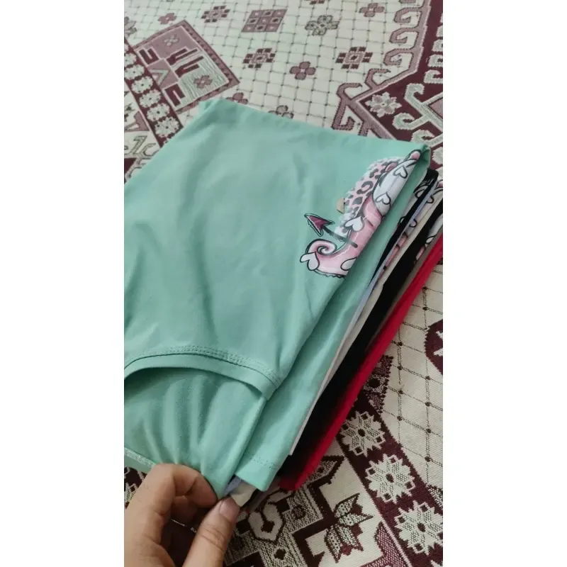 تیشرت باکسی نخ پنبه زنانه و دخترانه اسپرت قد 65 سانت - تصویر 6