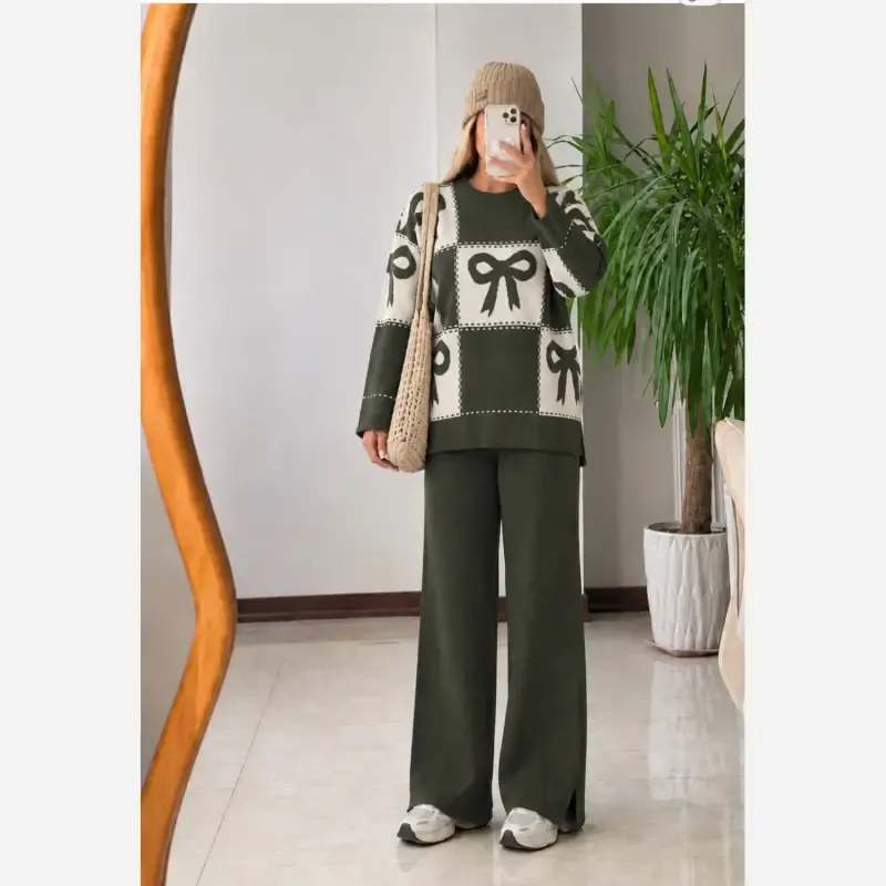 ست بافت پاپیون ادرینا بافت گرم بالا سایز 38 تا 48 - تصویر 3