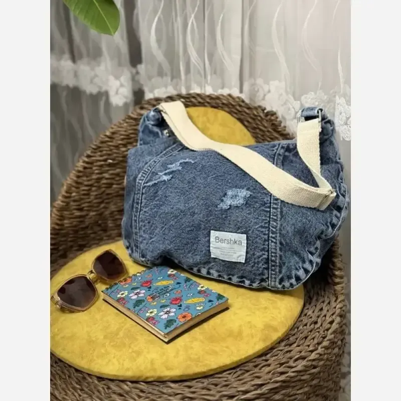کیف دوشی جین سنگشور لی خارجی ابعاد 40 در 28 سانتی متر - تصویر 8