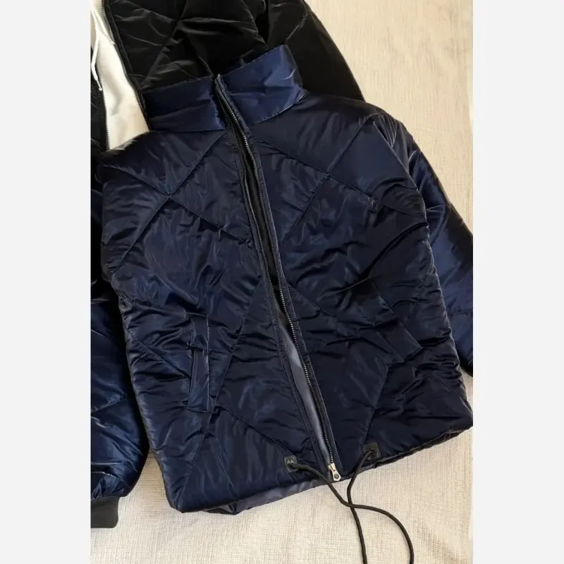 کاپشن سیلیکونی زنانه پشم شیشه گرم بالا سایز 38 تا 46 سرمه ای و مشکی - تصویر 6