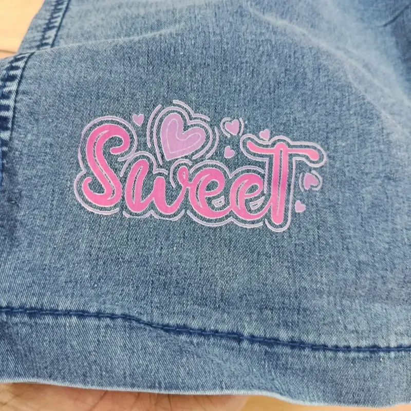 تیشرت شلوارک دخترانه طرح Sweet پنبهای ضد حساسیت سایز 35 تا 45 - تصویر 8