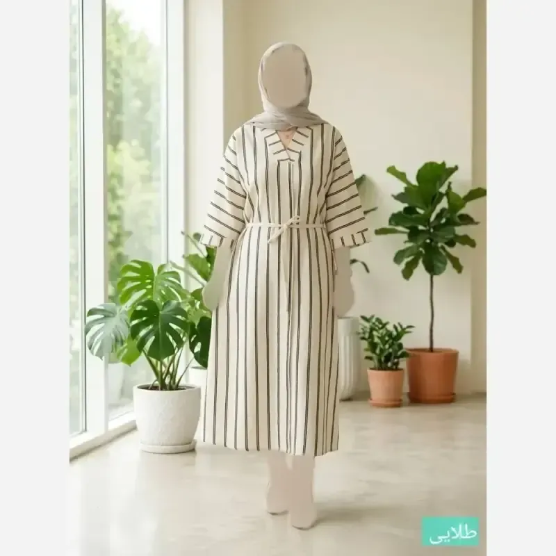 مانتو لینن زنانه مدل الیس قد 120 رنگبندی متنوع - تصویر 3