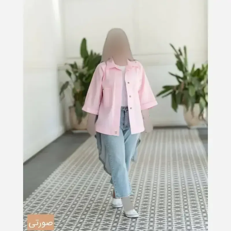 شومیز لینن مدل لارا قد 70 رنگبندی پاستیلی سایز بزرگ تک سایز - تصویر 6