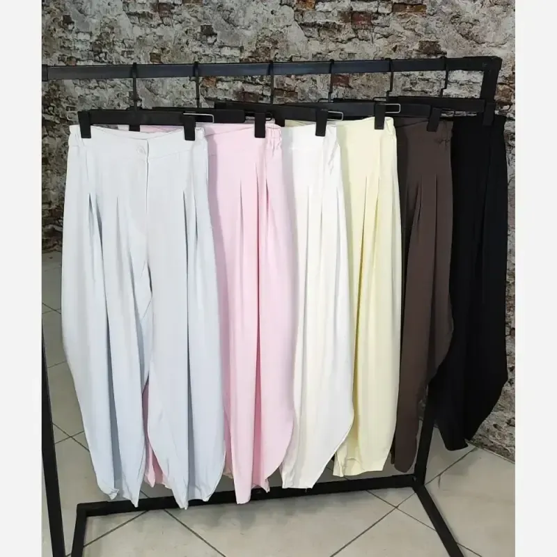 شلوار سنبادی ژاکارد ریزشی سایز 38 تا 48 - تصویر 8