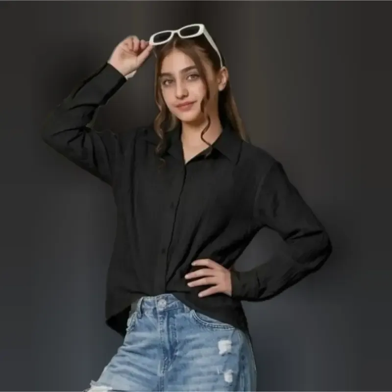 شومیز تابستانه گره ای دخترانه پری سایز 7 تا 16 سال - تصویر 2
