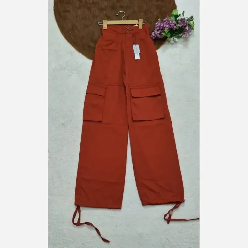 شلوار کارگو بگ شش جیب سوپرکتان کاغذی زارا ZARA - تصویر 10