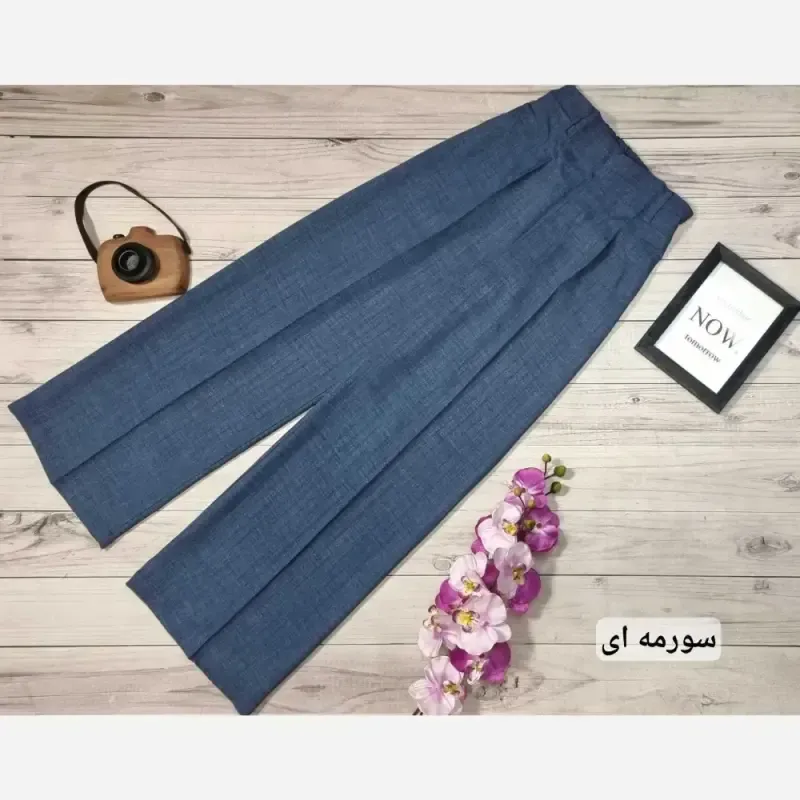 شلوار صوفیا مدل بگ زنانه جنس صوفیا شانتون دیپلمات رنگ بندی متنوع سایز 38 تا 48 - تصویر 3