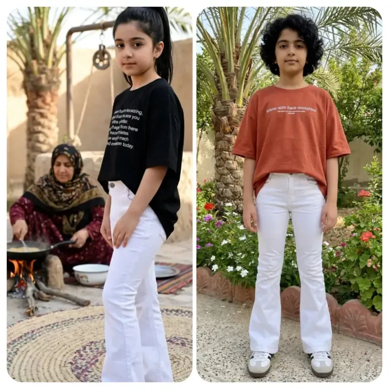 شلوار جین بوتکات دخترانه رنگ سفید کد PIC994 - تصویر 4