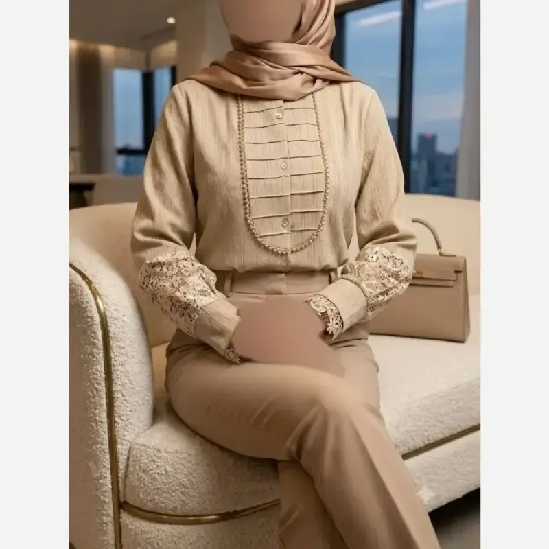 شومیز زنانه مدل آیجان جنس پارچه توکی درجه یک - تصویر 7