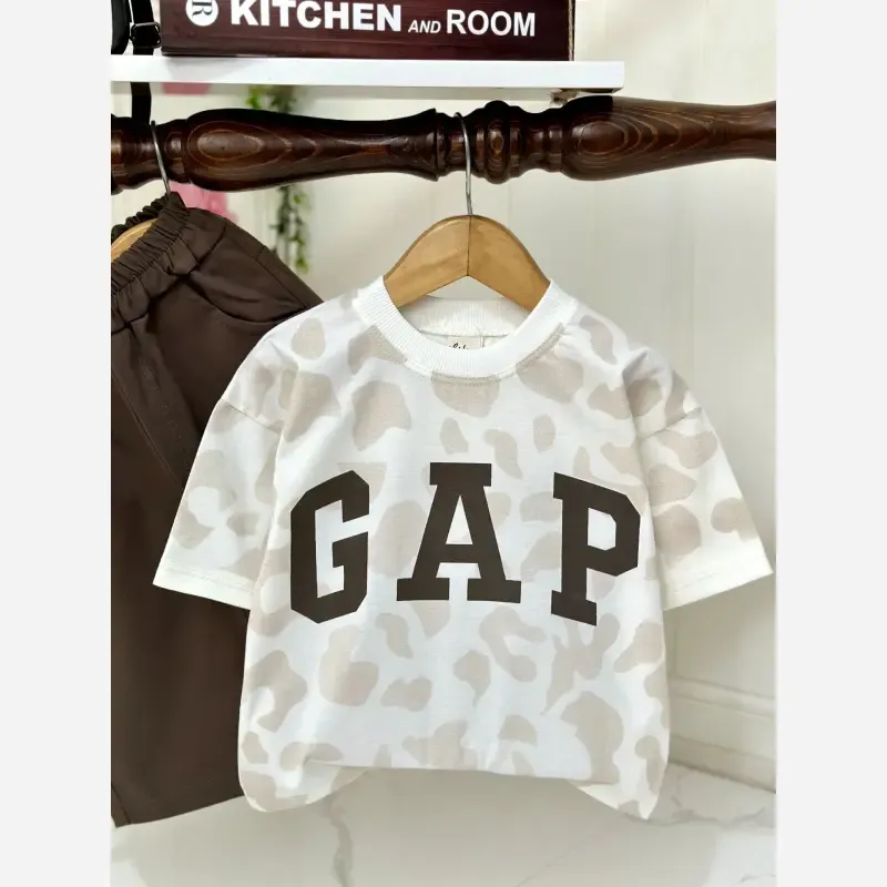 ست تیشرت و شلوارک دخترانه GAP نخ پنبه و کتان مناسب 2 تا 8 سال - تصویر 6