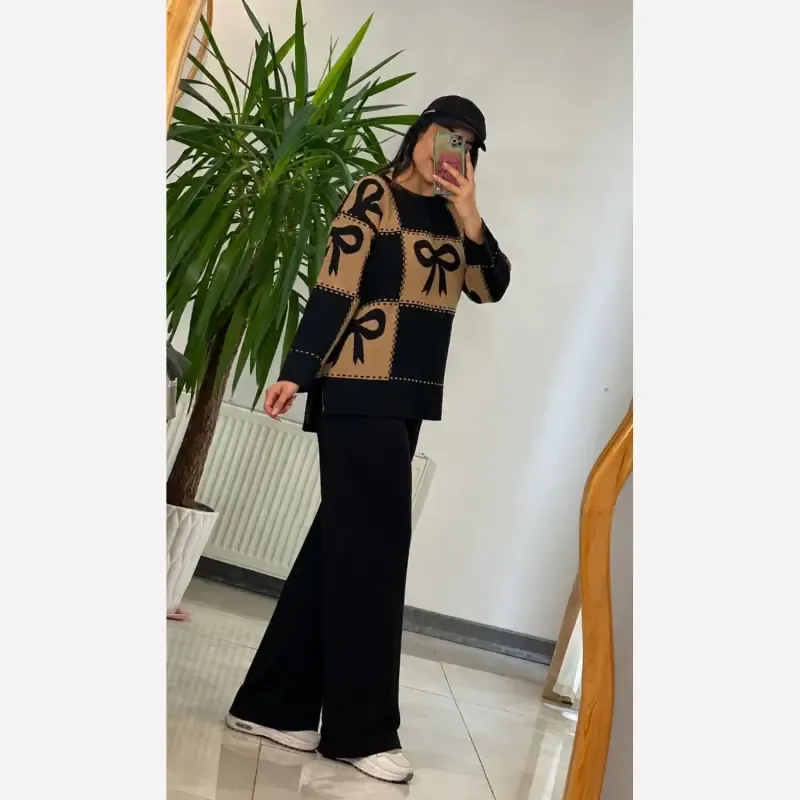 ست بافت پاپیون ادرینا بافت گرم بالا سایز 38 تا 48 - تصویر 7