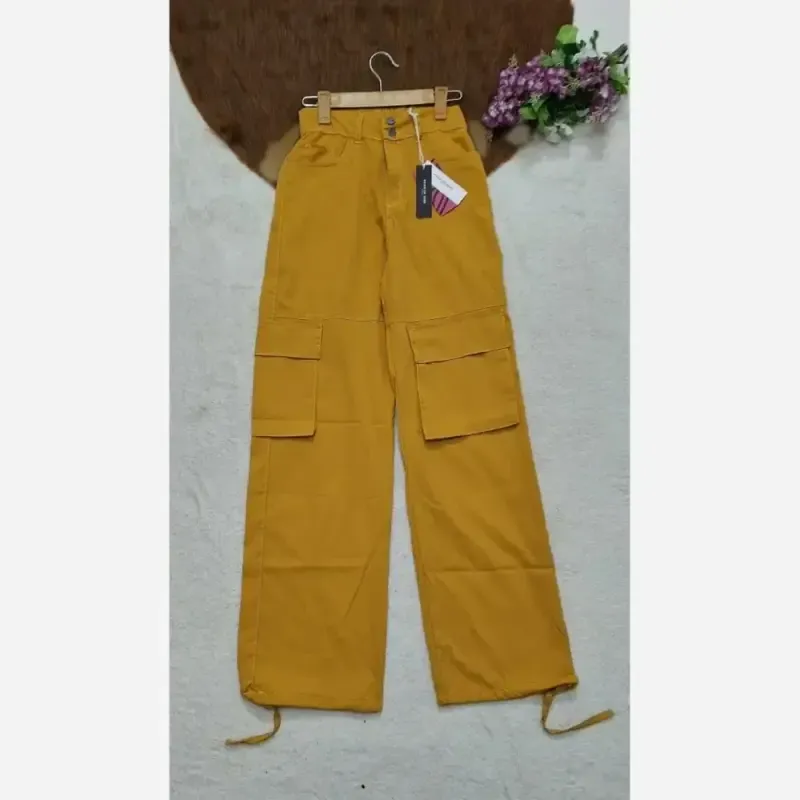 شلوار کارگو بگ شش جیب سوپرکتان کاغذی زارا ZARA - تصویر 6
