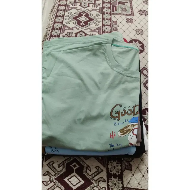 تیشرت دخترانه زنانه باکسی قد 65 سانت - تصویر 8