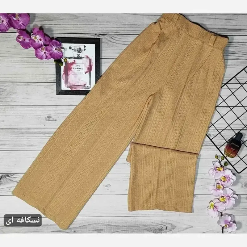 شلوار بگ مراکشی مدل حصیری سوزنی گرم بالا وارداتی - تصویر 5