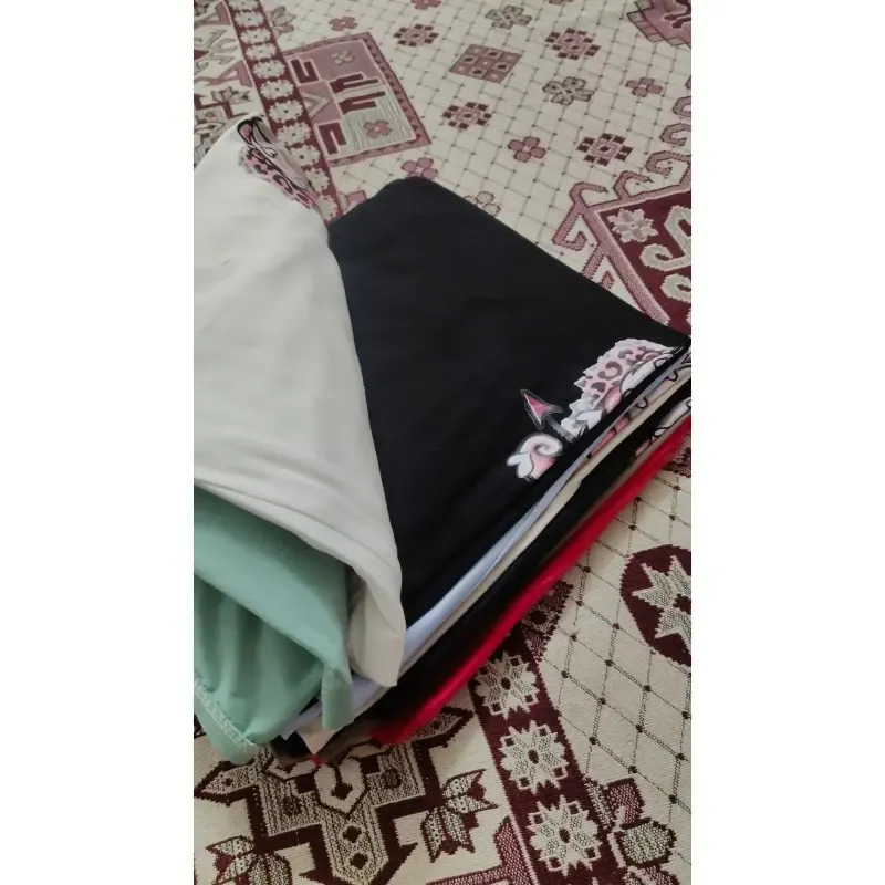 تیشرت باکسی نخ پنبه زنانه و دخترانه اسپرت قد 65 سانت - تصویر 7