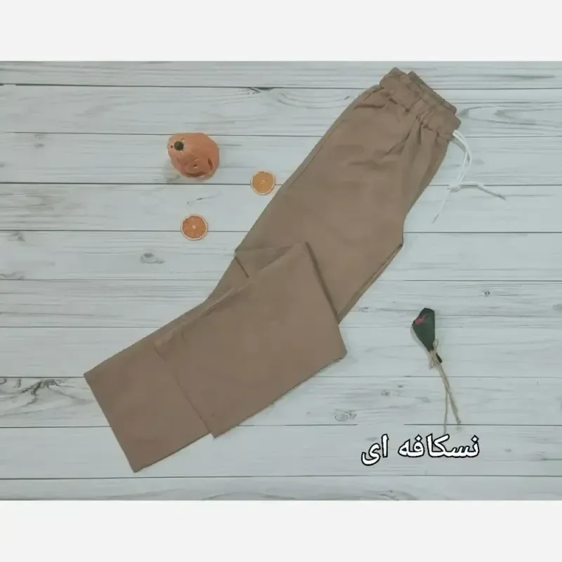 شلوار نیم بگ لینن زنانه سایز 38 تا 48 قد 100 سانت - تصویر 5