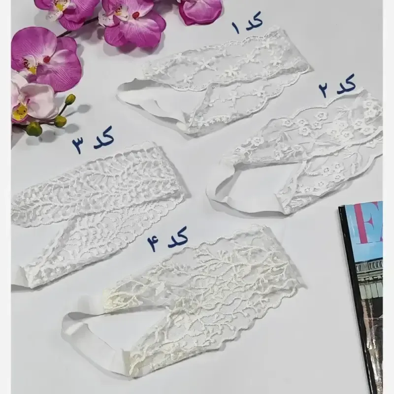 هدبند گیپوری زنانه و دخترانه تل گیپور ترند گلدوزی شده - تصویر 2
