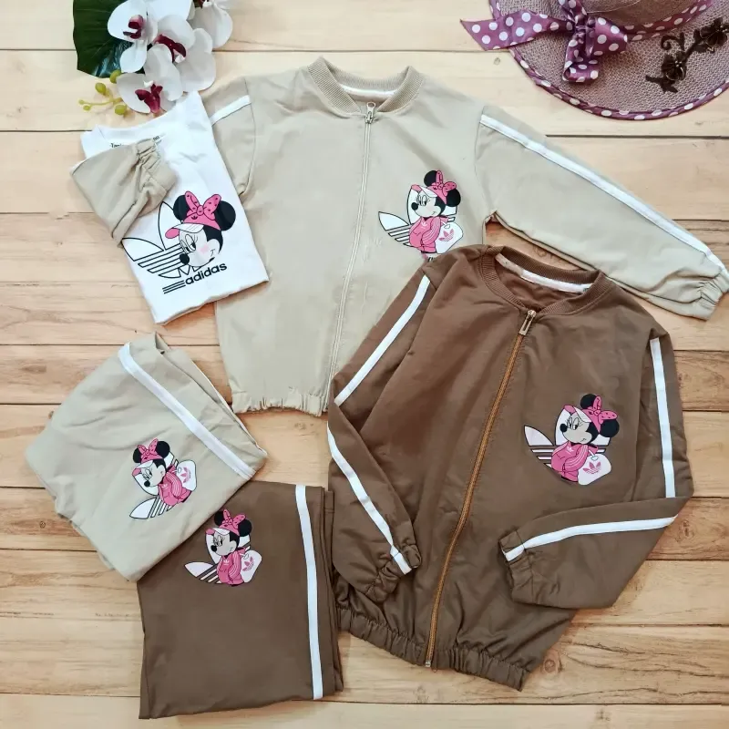 سه تکه سویشرت و شلوار و تیشرت آدیداس مدل بگ پنبه گلکسی سایز 45 تا 60 - تصویر 3