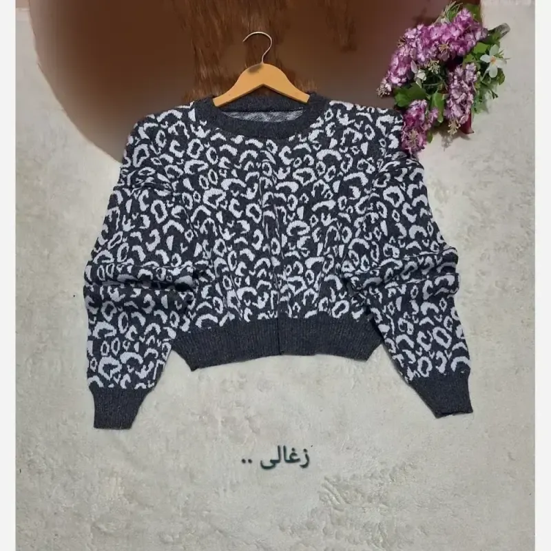 کراپ بافت پلنگی زنانه آکریل فری سایز - تصویر 6